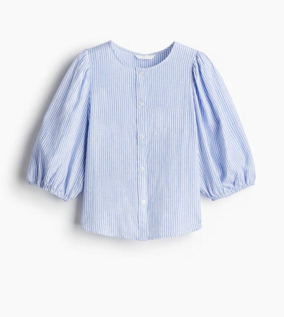 h&m linen blend blouse.