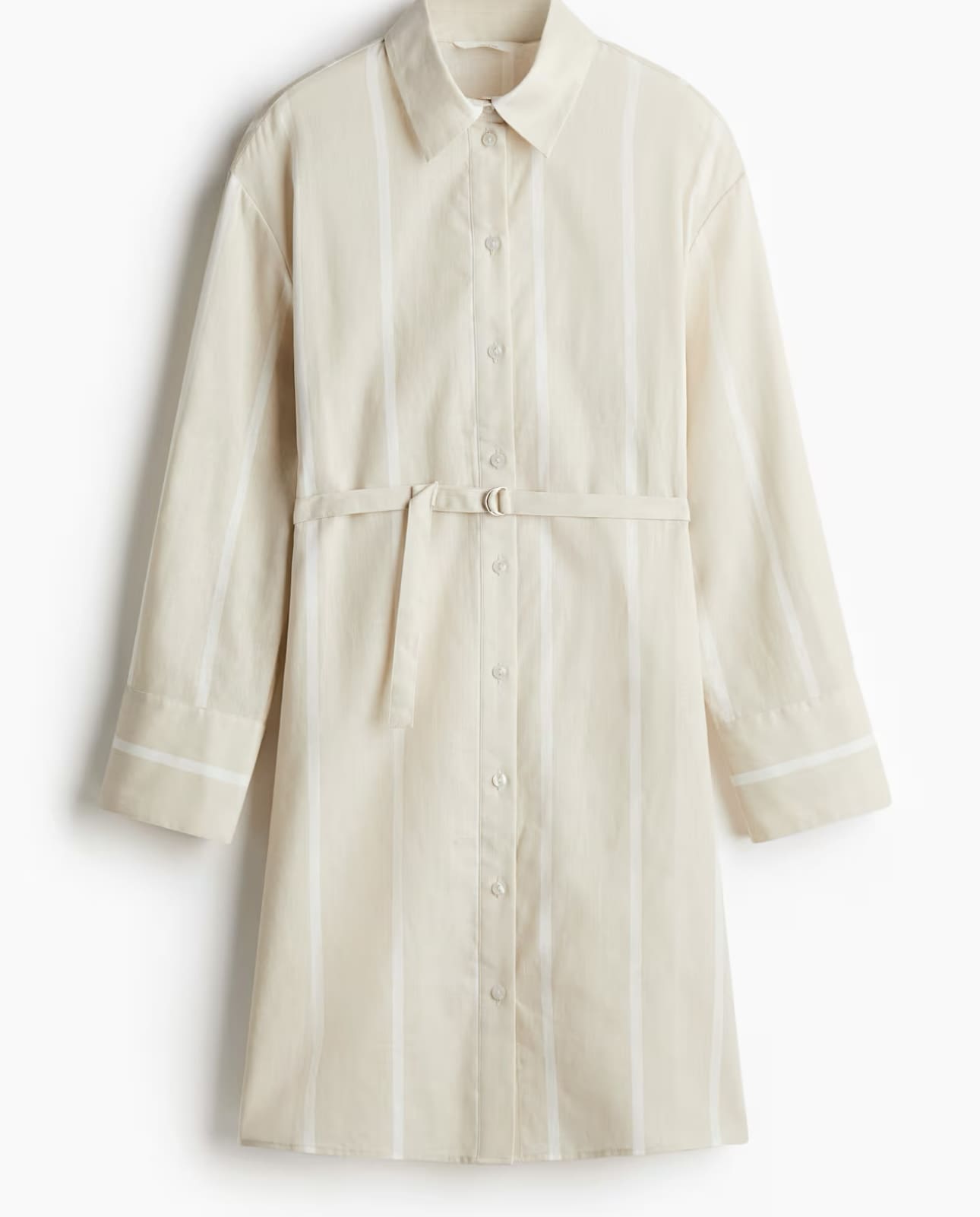 linen blend shirt dress