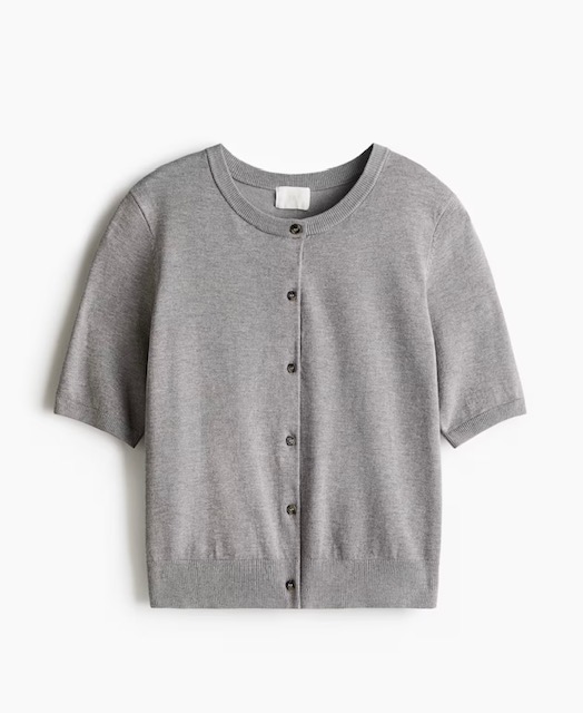 h&m short sleeve cardigan